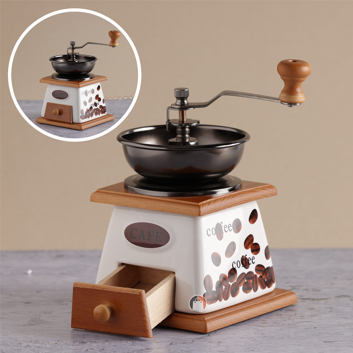 Miniatura 3 de Molino De Cafe Manual Estilo Vintage